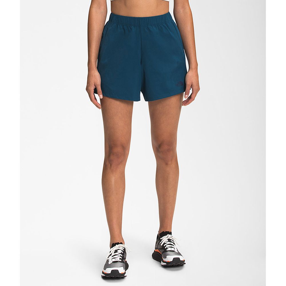 The North Face Shorts Womens Australia - The North Face Wander 5 Inch Blue (XLQ-230517)